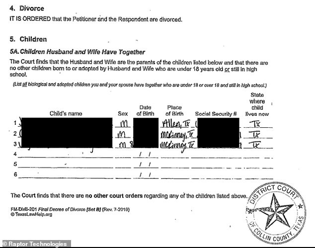 Example from Raptor data leak 
